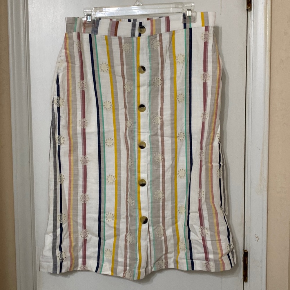 Lovestich Elena Stripe Skirt L NWT